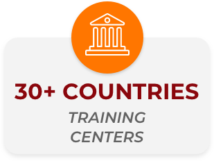 30+ countries training centers